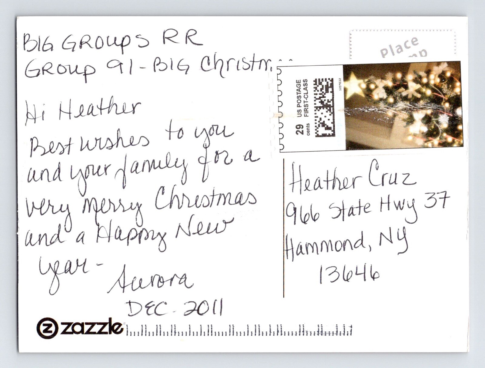 Merry Christmas Ornaments Zazzle Postcard Wob Note Pm eBay