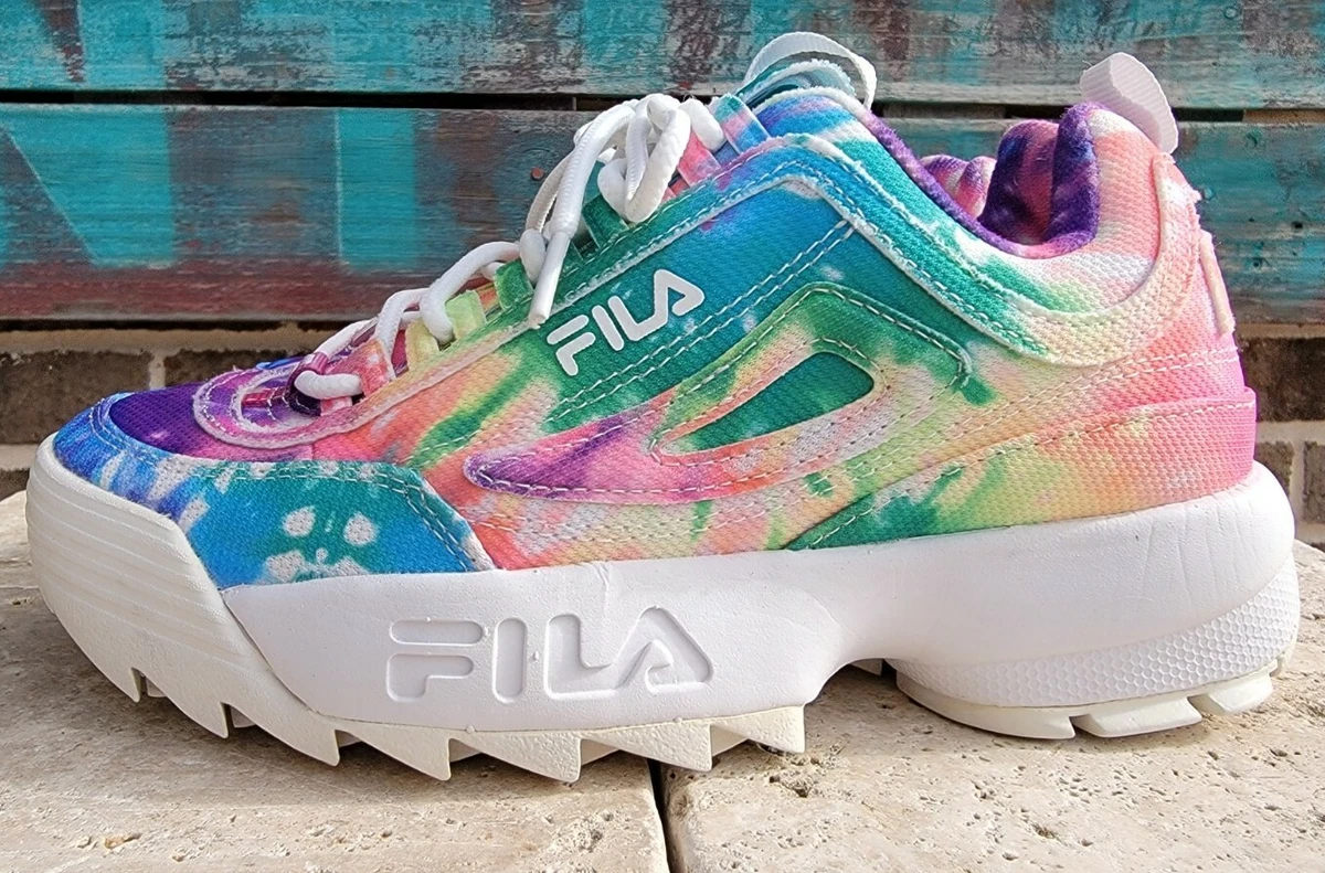 Fila multi disruptor ii tie dye trainers best sale junior
