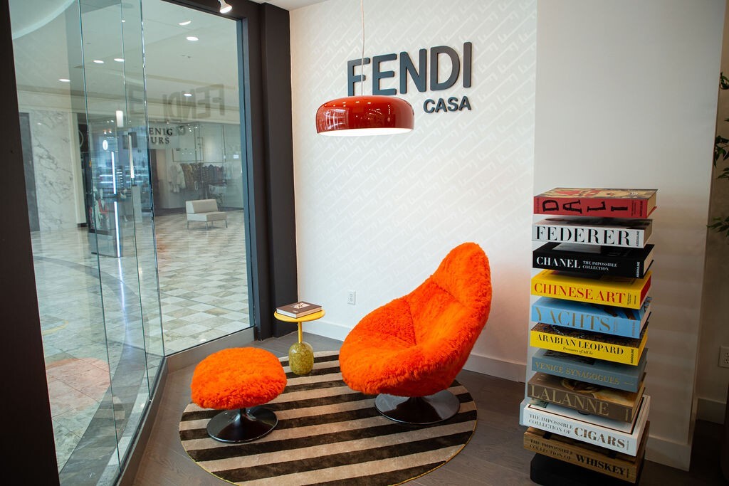 Fendi Casa Groove & Groovy Armchair Shearling Fur New Showroom
