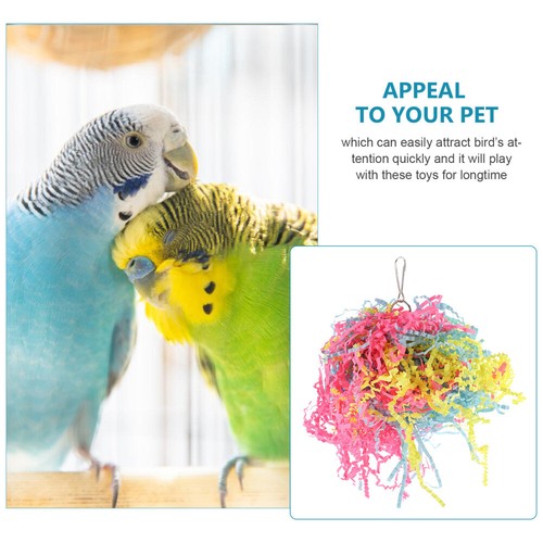 4 Pcs Parrot Chew Toy Wooden Budgie Toys Cage Bird Parrots Chewing Hanging - Picture 12 of 12