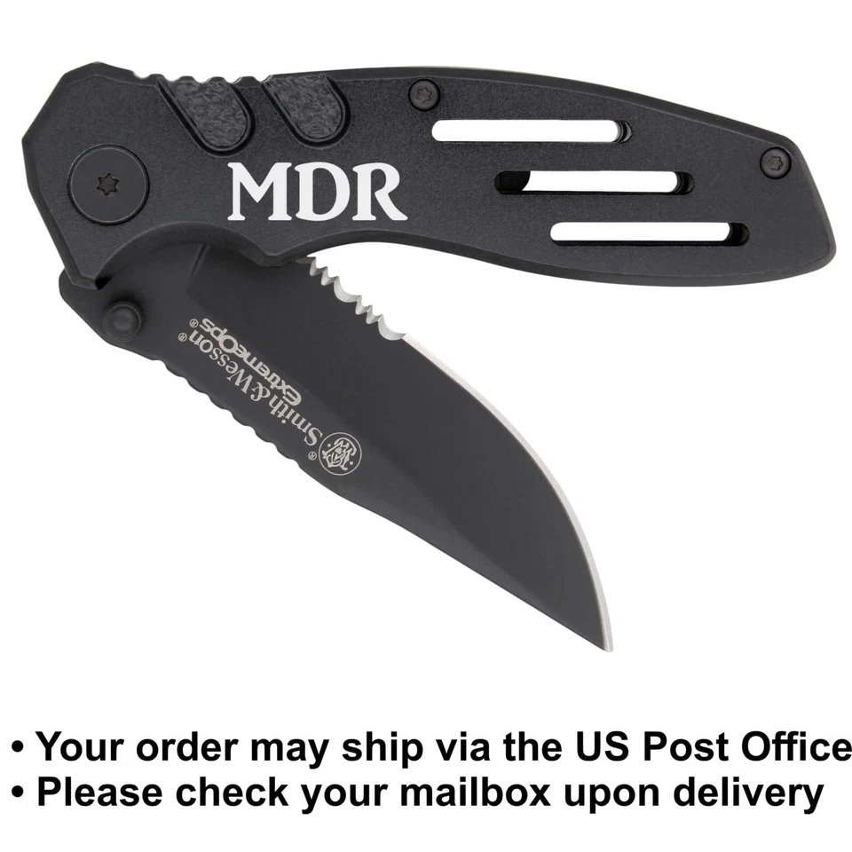 Smith & Wesson Extreme Ops Tactical SWA24S Personalized Pocket Knife, Black - Image 2 of 4