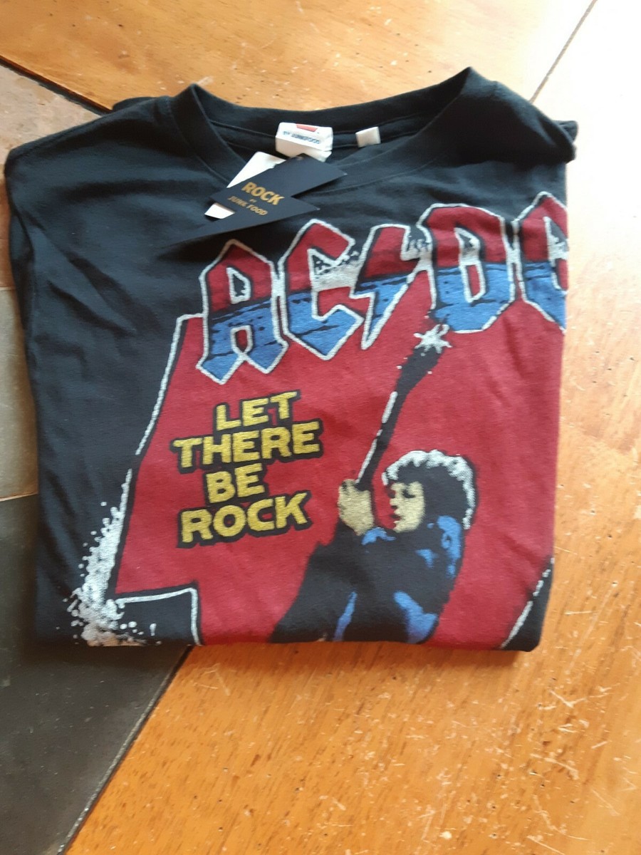 AC/DC T Shirt NWT, SMALL,1977 World Tour T SHIRT Let There Be Rock