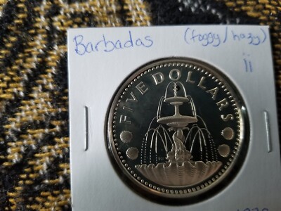 バルバドス　5ドル 銀貨　1973年 BARBADOS FIVE DOLLARS 5 Dollars - Elizabeth II (Set Issue; Silver Proof