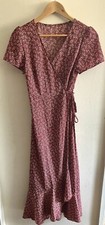 SHEIN Size S Red Floral Maxi Tea Dress