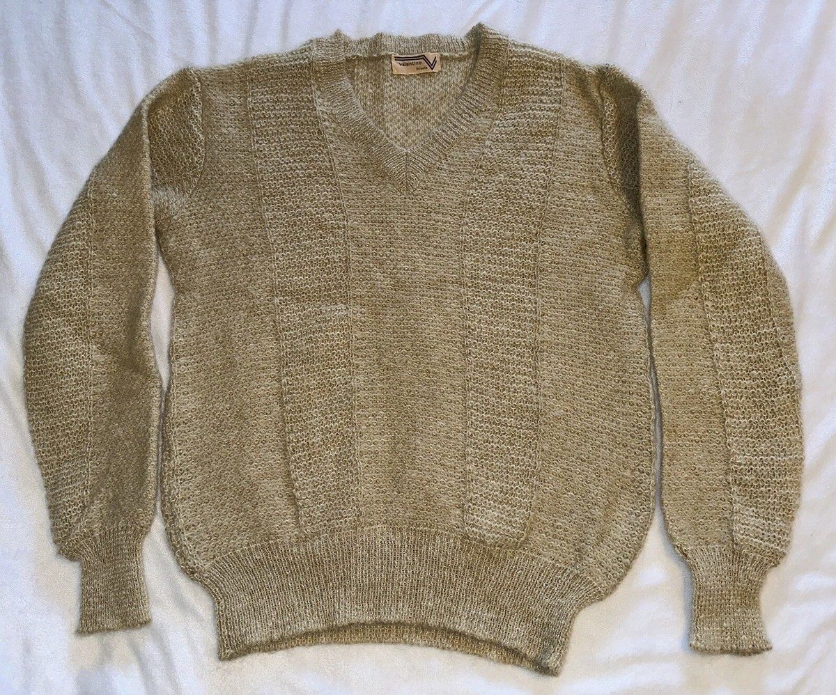 【VALENTINO】1990s Half Jip Logo S/S Knit Vintage Gianni Valentino Sweatshirt Pullover Medium