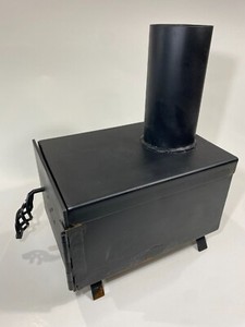 Homemade Wood Burning Stove, Iron Camping Heater, 19.5"x14"x10", Unused