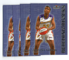 1999 Hoops WNBA JENNIFER GILLOM BUILDING BLOCK INSERT 3X LOT PHOENIX MERCURY