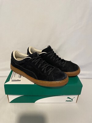 Puma Basket Classic Winterized Shoes Sneakers Black Suede Gum Mens  Women