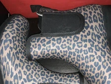 Chooka LEOPARD Women's Mid-Height Chelsea Leopard Rain Boot NWT~US Size 8 Taupe