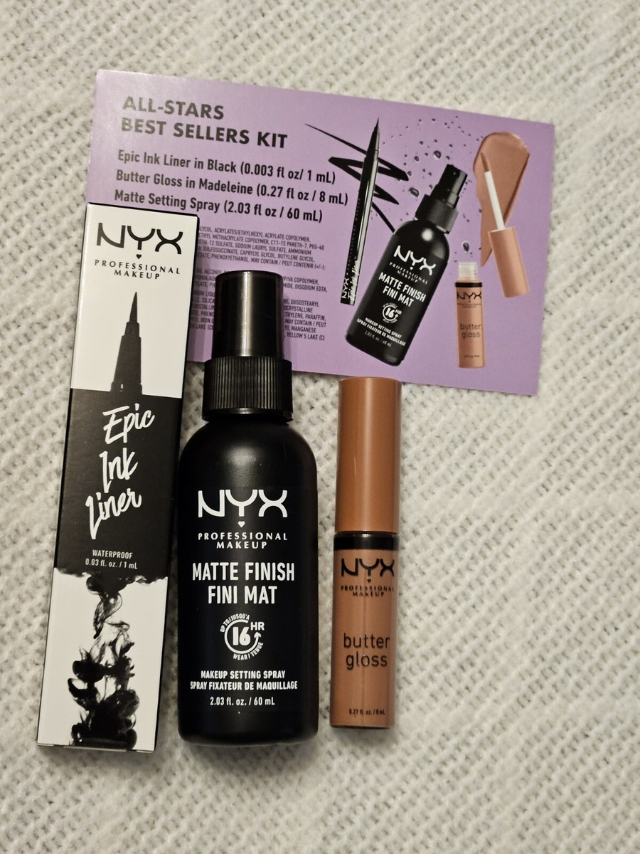 NYX Makeup Favorites Bundle, 9 Piece Gift Set, Lip And Eye
