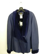 Escada Lambskin Shearling Fur Reversible Jacket, Size 40/ Us 10 Retail $4095