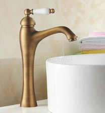 Retro Antique Brass Single Lever Bathroom Sink Basin Mixer Tap Faucet Gnf104
