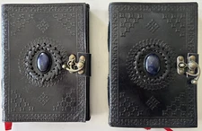 Handmade Genuine Leather Bound Journal Lapis Stone Matt Paper 110 Page 2-Pack