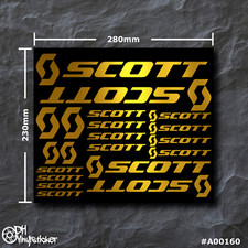 Scott Sticker Gold | Aufklebersatz Set Fahrrad Race eBike MTB BMX Gabel
