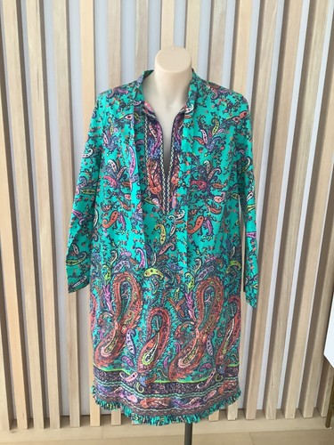 $289 NWOT XXS 6-8Au Leona Edmiston Ursula 'Jaipur Dreams' A-line Shift Dress - Picture 16 of 17