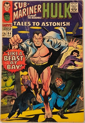 Tales To Astonish #84 Oct 1966 Sub-Mariner & The Hulk - Complete Solid Nice
