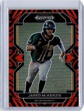2022 Prizm Draft Picks Tiger Stripe Jared McKenzie 43/99 (B22) Nationals