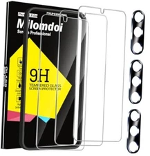  3 Pack Screen Protector for Samsung Galaxy A15 5G with 3 Pack Tempered Glass 