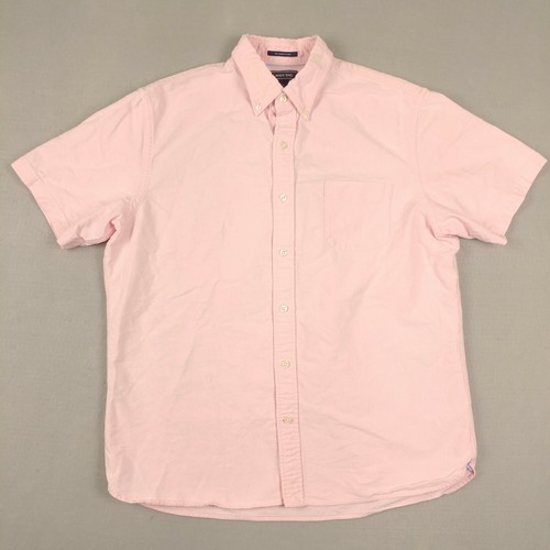 Lands End Shirt Mens Large L Button 
