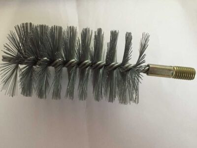 12mm Thread 64mm Diameter Steel Wire Tube Brush Cleaning Tool #E1