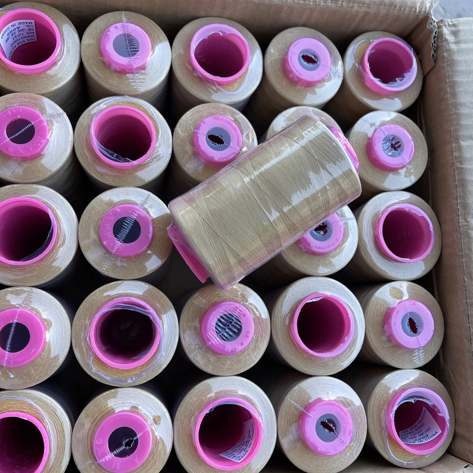 50 Spools Gold Serger Overlocker Quilting Sewing Machine Threads T27 Quality - Image 2 of 3