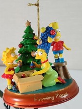 Vtg Bradford Simpsons Light Up Christmas Ornament Trimming Marge Lisa Bart 2003