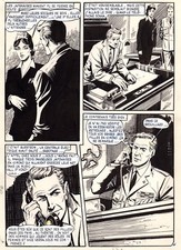 PANIQUE A WAKE PLANCHE ORIGINALE OSS 117 ADAPTATION BD ROMAN JEAN BRUCE PAGE 35