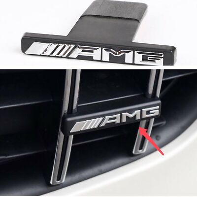 for AMG Letters Emblem Badge For Mercedes Benz C-Class W205 W204 GTR GRILL