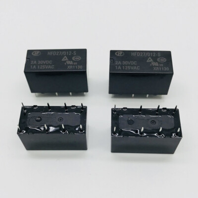 10x HONGFA HFD27-012-S DC12V Relay 8-Pin (JRC-27F/012-S) - Original, New