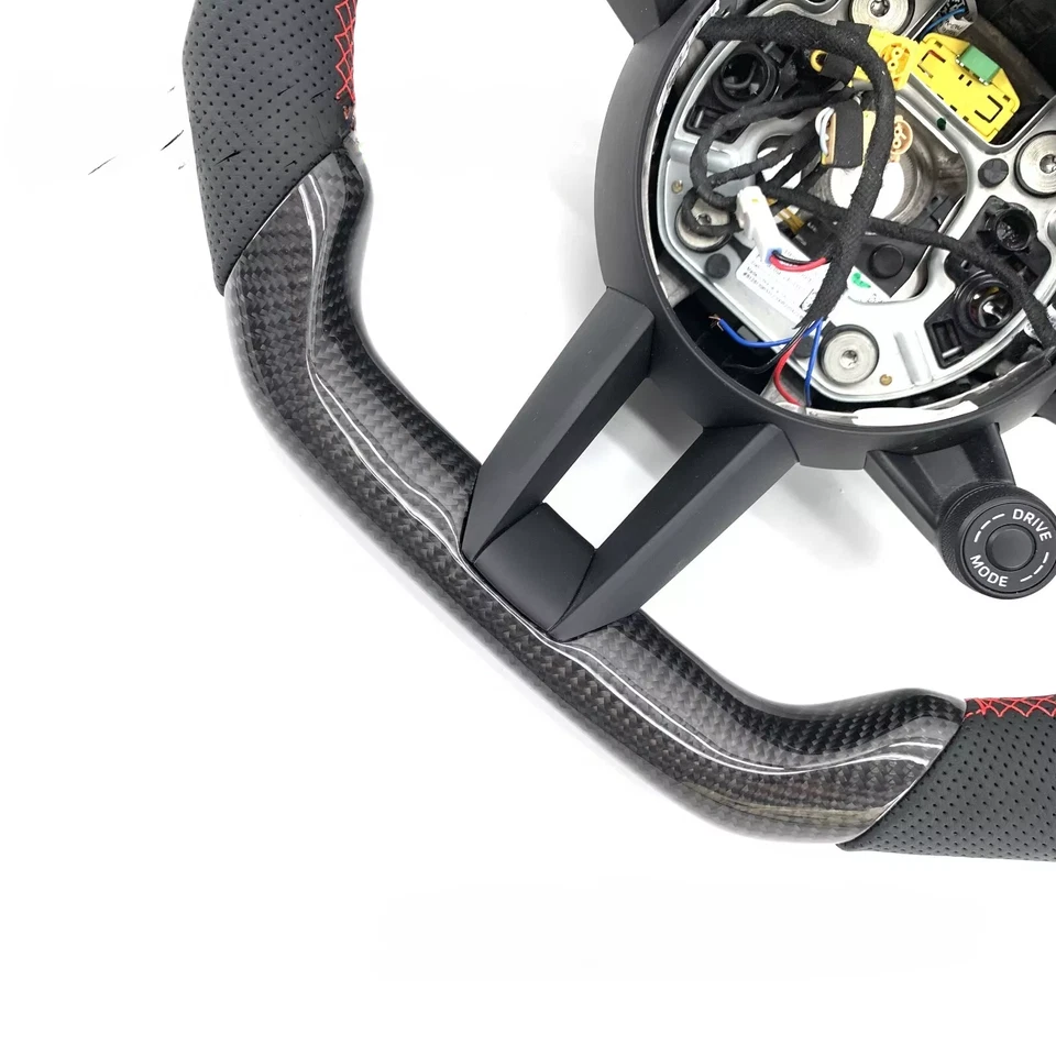 Carbon Fiber Steering Wheel fit For Porsche 911 718 Carrera Cayman 2014-2024 NEW - Image 2 of 3