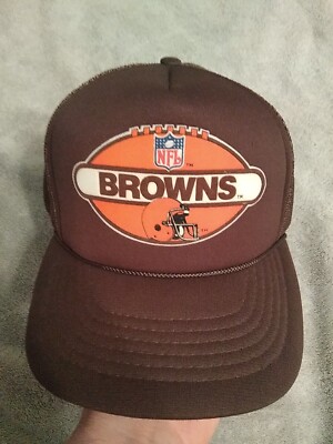 Vintage Drew Pearson Cleveland Browns Football Snapback Hat Mesh Trucker Rope