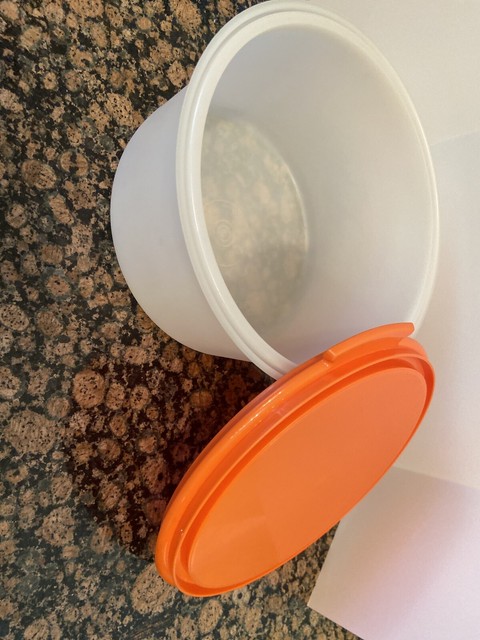 clear tupperware bins