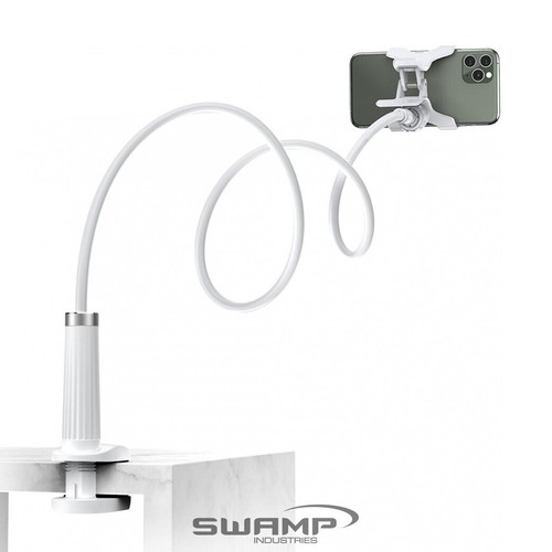 UGREEN 30488 Rotatable Adjustable Gooseneck Desktop Phone Holder White w/ Clamp - 第 1/7 張圖片