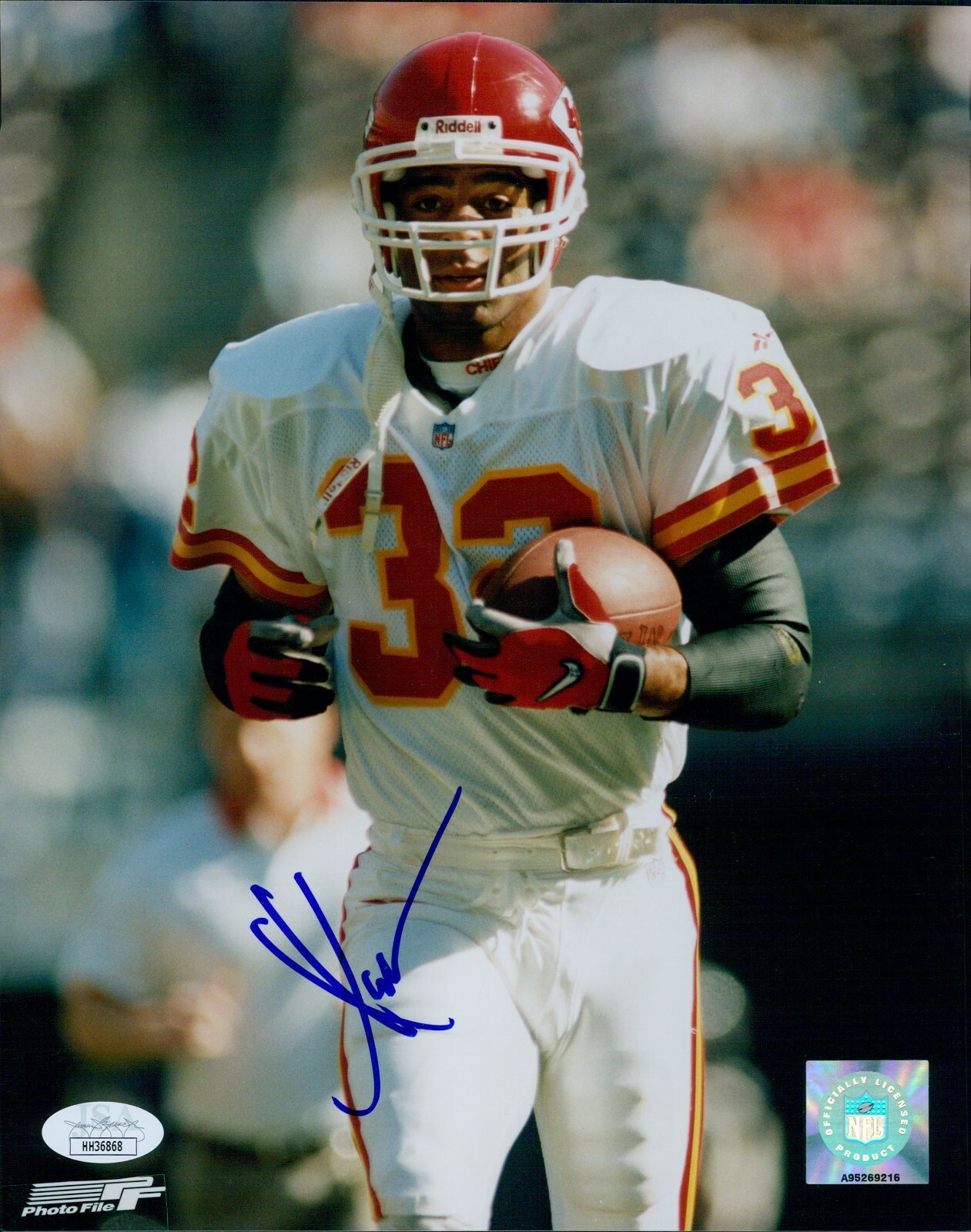 Marcus Allen Autographed Signed Kansas City Chiefs 8X10 Glossy Photo JSA Authenticated 