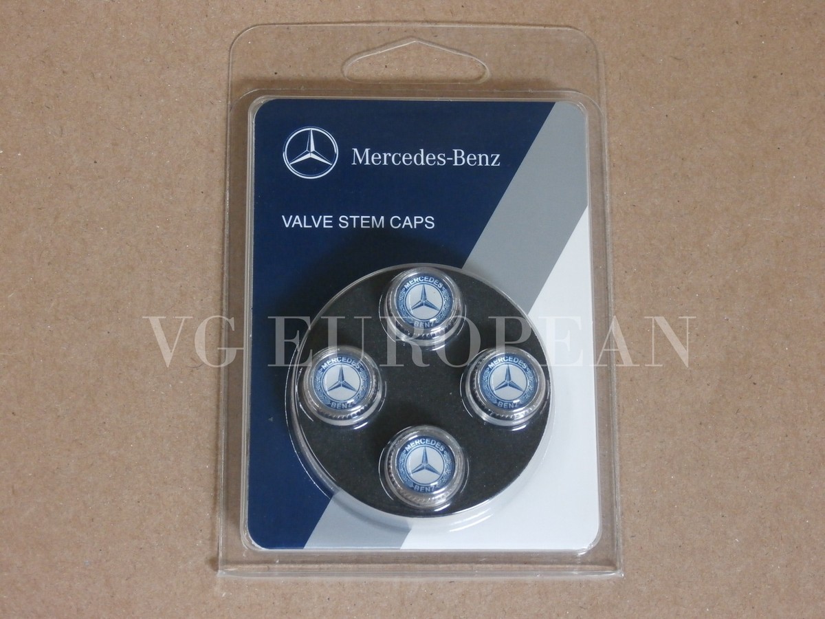 Mercedes-Benz Genuine Tire Valve Stem Cap Set, Laurel Blue on  