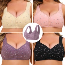 Drahtlose Bhs Push-Up-Bralette Aus Vollbaumwolle Mit Vorderverschluss Für Damen✔