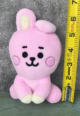 EUC BT21 Official Baby Cooky Plush Sitting BTS Jungkook Soft Pink