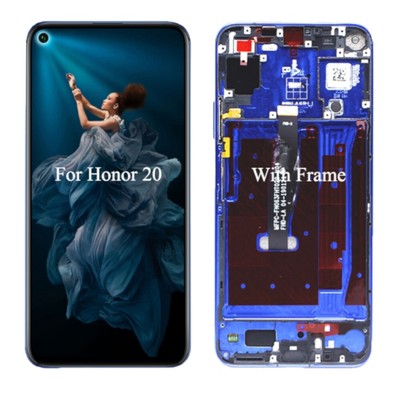 Écran LCD + Vitre Tactile Sur Châssis Pour Honor 20 Pro Bleu - Neuf Avec Outils
