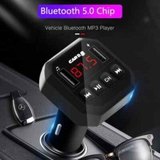 Car Wireless Bluetooth 5.0 FM Transmitter MP3 Player USB Car Charger Adapter