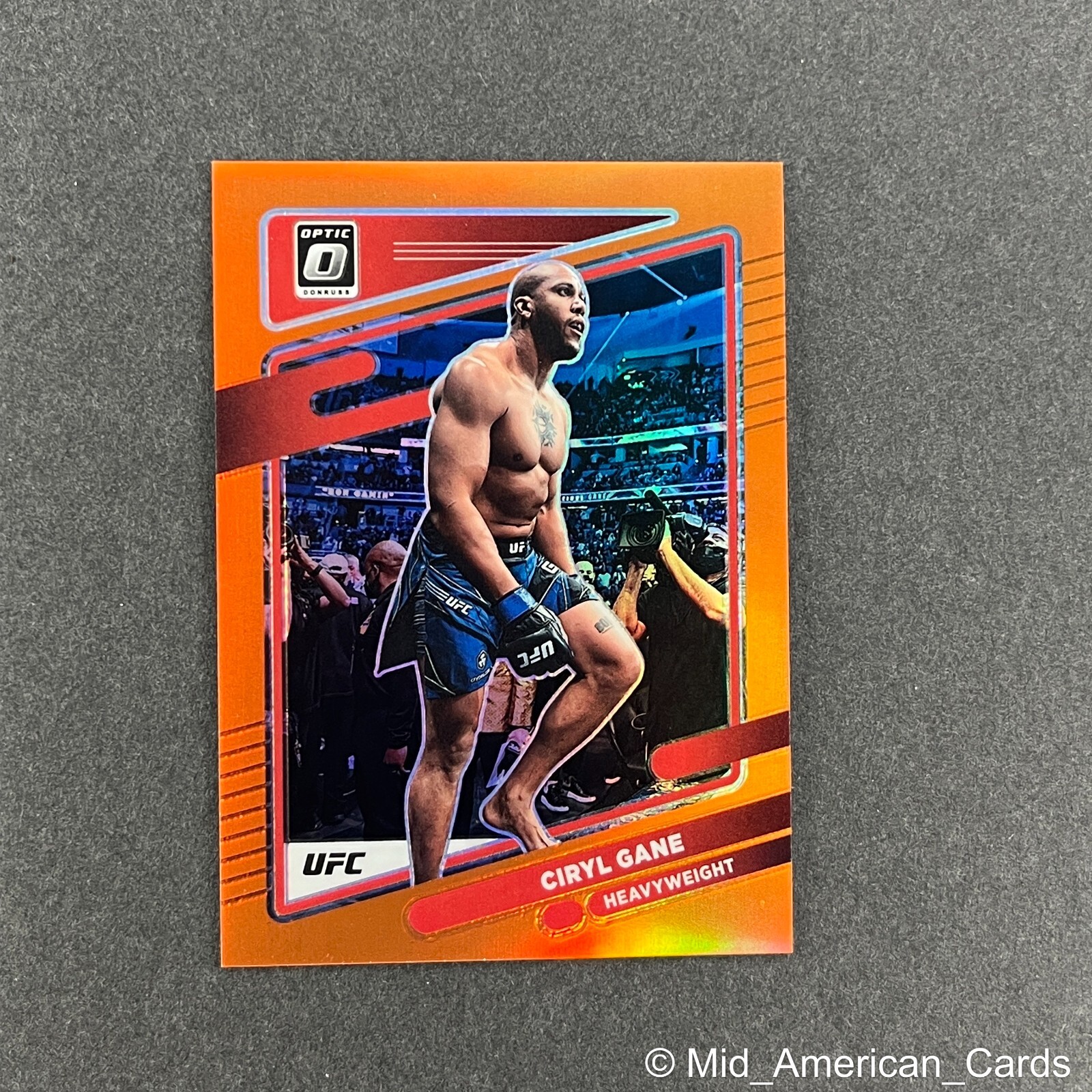 Ciryl Gane 2022 Donruss Optic UFC Orange Prizm SP #40 Heavyweight /49