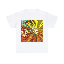 Unisex Adult T Shirt Psychedelic Neon Tropical Futuristic Nature Colorful Surf