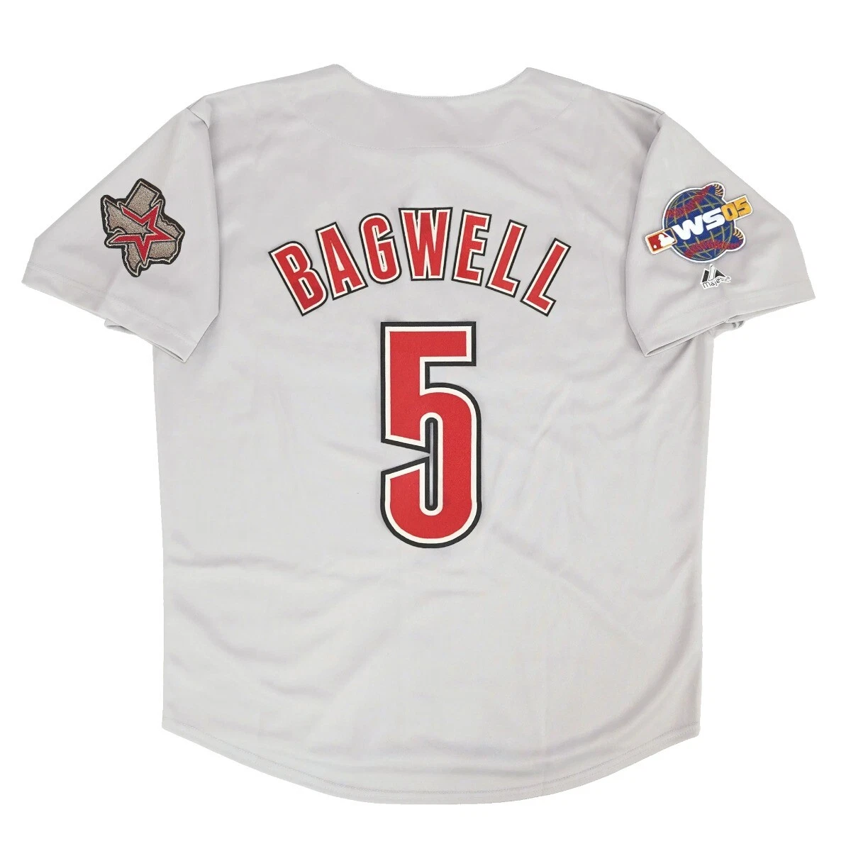 Jeff Bagwell Houston Astros Grey Road 2005 World Series Jersey Men's  (S-3XL)