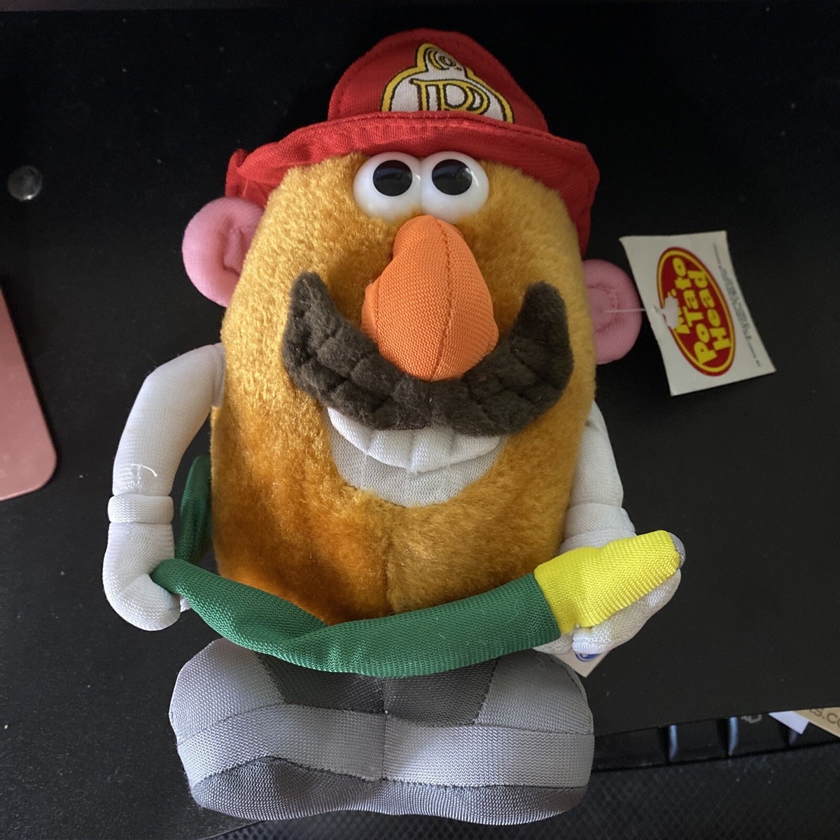 RARE Mr. Potato Head Plushie Fireman Stuffed Animal Vintage Toy