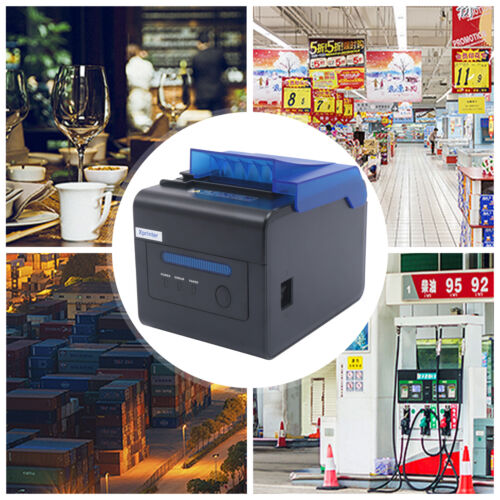 Thermal Receipt POS Printer Sound Alarm w/ Auto Cutter USB Serial LAN Support - Afbeelding 1 van 12