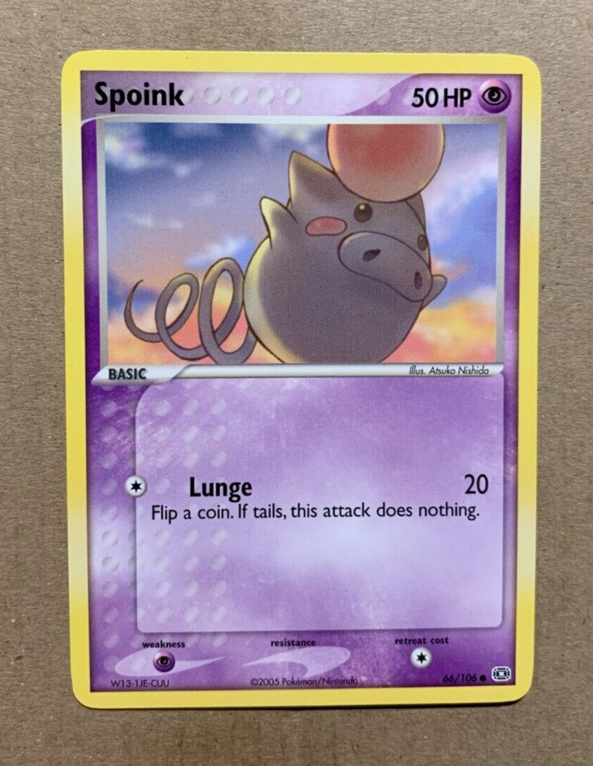 Spoink 66/106 EX Emerald - Common Pokemon Card - NM/Mint