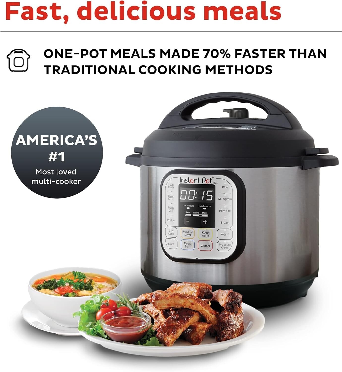 Instant Pot Duo 7-In-1 Electric Pressure Cooker, Slow Cooker, Rice Cooker, more