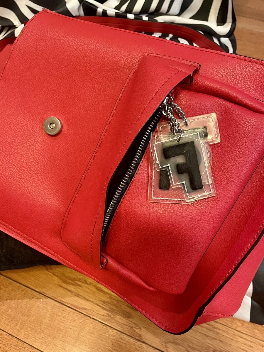 Backpack ZARA Collection Red Faux Leather Shoulder Bag Snap  display picture 1