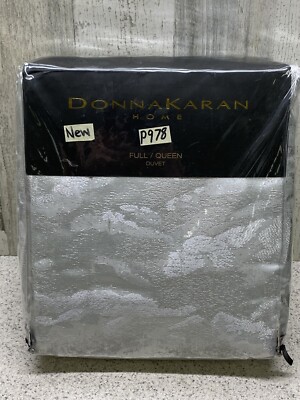 Donna Karan Collection Luna Full / Queen Duvet Platinum New