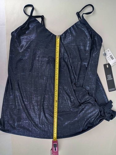 Magicsuit Women's Size 14 Blue Black Shimmer Tankini Top Only NWT - Picture 14 of 15