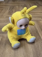 Vintage Teletubbies Laa Laa Plush 11 Inch Approx Golden Bear 1998 Sounds Works